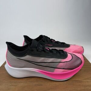 New NIB Mens NIke Zoom Fly 3 Pink Blast Running Sneakers Shoes Size 12.5 D